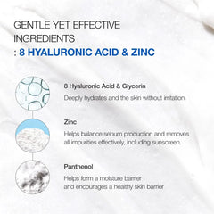 Anua 8 Hyaluronic Acid Hydrating Gentle Foaming Cleanser 150 mL