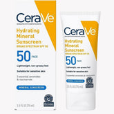 CeraVe 100% Mineral Sunscreen SPF 50 | Face Sunscreen with Zinc Oxide & Titanium Dioxide for Sensitive Skin | 2.5 oz, 1 Pack (Packaging May Vary) - Beauty Elegant