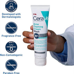 CeraVe Face Wash Acne Treatment Salicylic Acid Cleanser with Purifying Clay for Oily Skin Blackhead Remover and Clogged Pore Control 8 Ounce, multi, 8 Fl Oz (Pack of 1) - Beauty Elegant