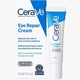 CeraVe Eye Repair Cream | Under Eye Cream for Dark Circles and Puffiness Delicate Skin Under Eye Area with Hyaluronic acid and Ceramides | Non-comedogenic, Fragrance Free | 0.5Oz, 14 ML - Beauty Elegant