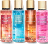 Victoria's Secret Set For Women Amber Romance 250 ML + Aqua Kiss 250 ML + Pure Seduction 250 ML + Temptation 250 ML - Beauty Elegant