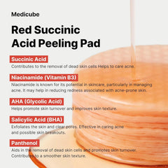 medicube Red Succinic Acid Peeling Pads 155g (70 Pads)