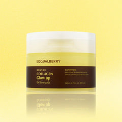 EQQUALBERRY Collagen Glow Up Gel Toner Pads 140mL (60 Pads)