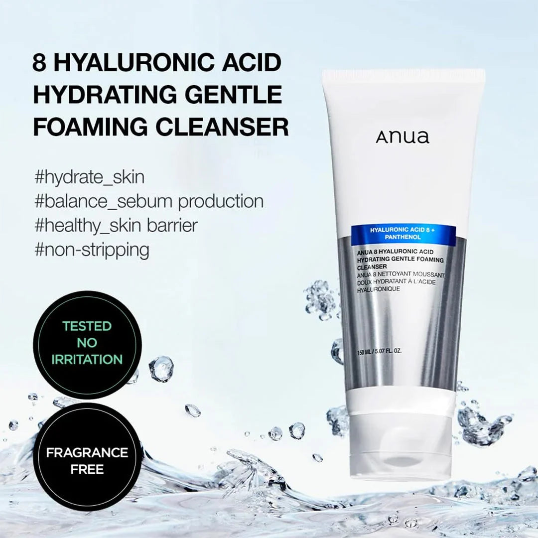 Anua 8 Hyaluronic Acid Hydrating Gentle Foaming Cleanser 150 mL