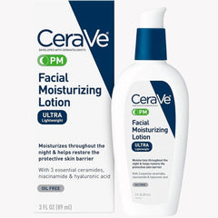 Cerave Pm Facial Moisturizing Lotion, 3 Oz., Multiplied With Derma Roller, 3 Fl Oz (Pack Of 1) - Beauty Elegant