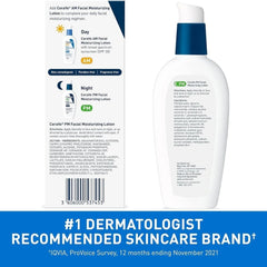 Cerave Pm Facial Moisturizing Lotion, 3 Oz., Multiplied With Derma Roller, 3 Fl Oz (Pack Of 1) - Beauty Elegant