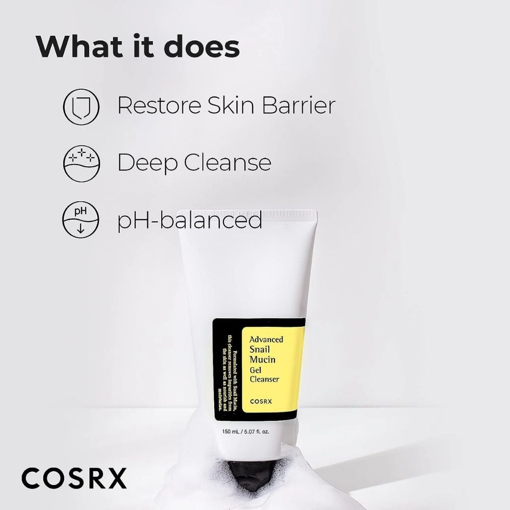 Cosrx Advanced Snail Mucin Gel Cleanser 150 Ml - Beauty Elegant