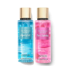 VICTORIA'S SECRET Pure Seduction 250 ml + ِAqua Kiss 250 ml Body Mist For Women - Beauty Elegant