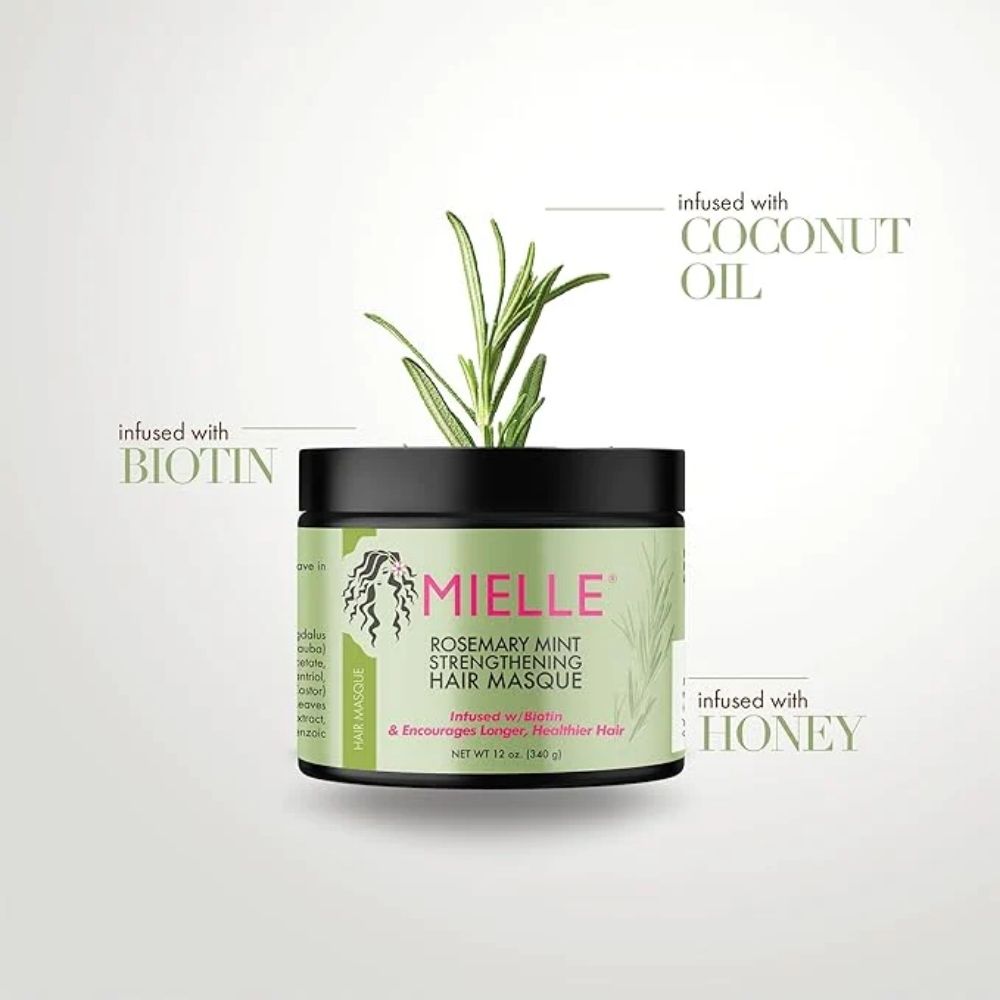 Mielle Organics Mielle Rosemary Mint Strengthening Hair Masque - Beauty Elegant