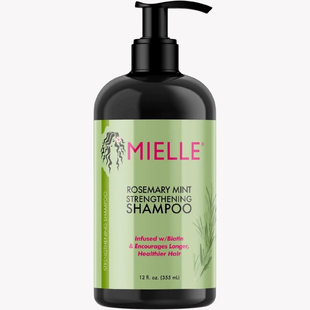 Mielle Organics Rosemary Mint Strengthening Shampoo Infused with Biotin, Cleanses and Helps Strengthen Weak and Brittle Hair, 12 Ounces - Beauty Elegant