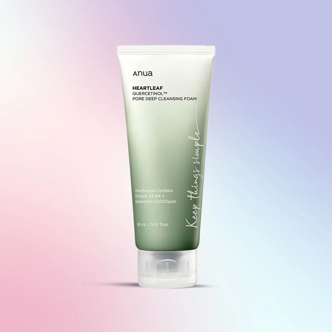 Anua Heartleaf Quercetinol Facial Deep Pore Cleansing Foam For Oily & Combination Skin 150 mL