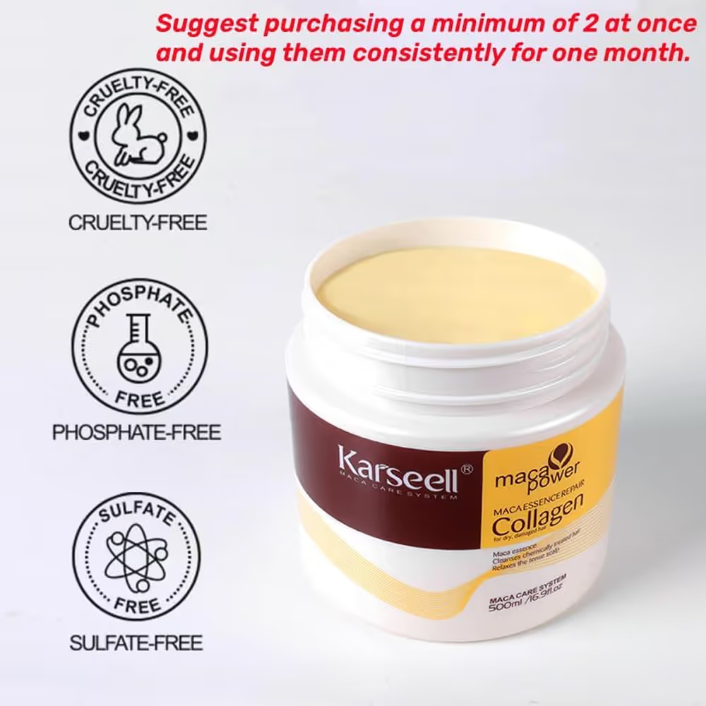 Karseell Collagen Hair Treatment Mask for Dry and Damaged Hair - 500ml