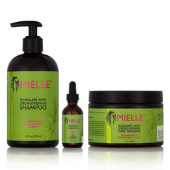 DEAL OF MIELLE 03 Mielle/Rosemary Mint Strengthening/Shampoo/Hair Masque/Scalp & Hair Strengthening Oil (Serum) / Deal/Gift Set - Beauty Elegant
