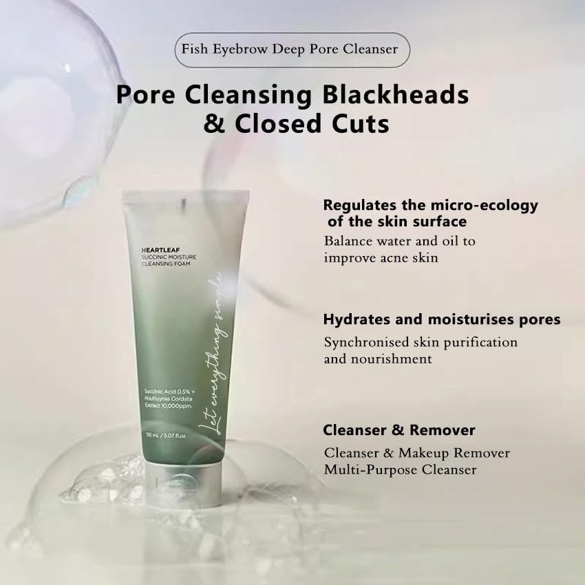 Anua Heartleaf Quercetinol Facial Deep Pore Cleansing Foam For Oily & Combination Skin 150 mL