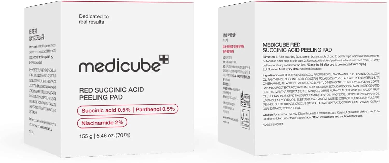 medicube Red Succinic Acid Peeling Pads 155g (70 Pads)