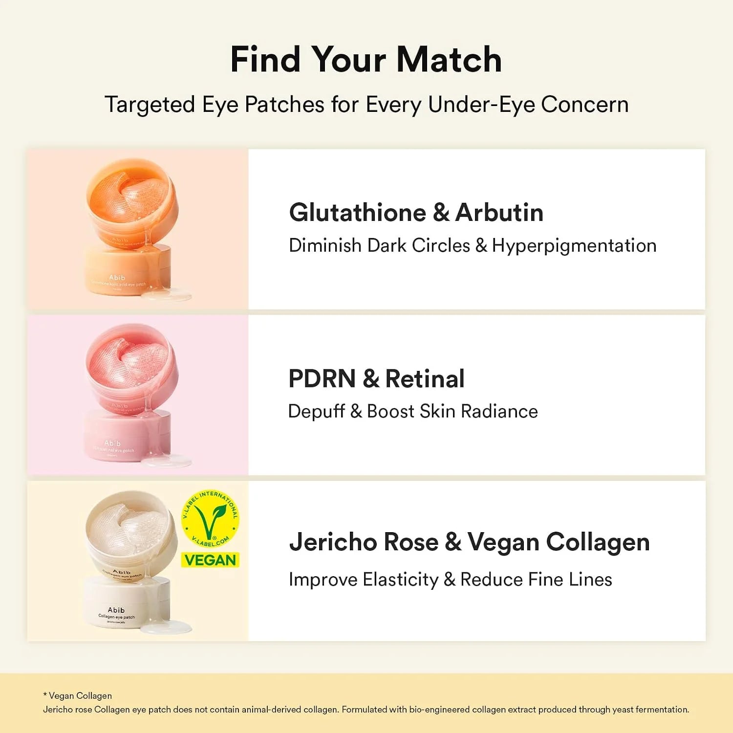 Abib Vegan Collagen Eye Patch Jericho Rose Jelly 60pcs