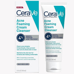 CeraVe Acne Foaming Cream Cleanser, 5 Fl Oz (Pack of 1) - Beauty Elegant