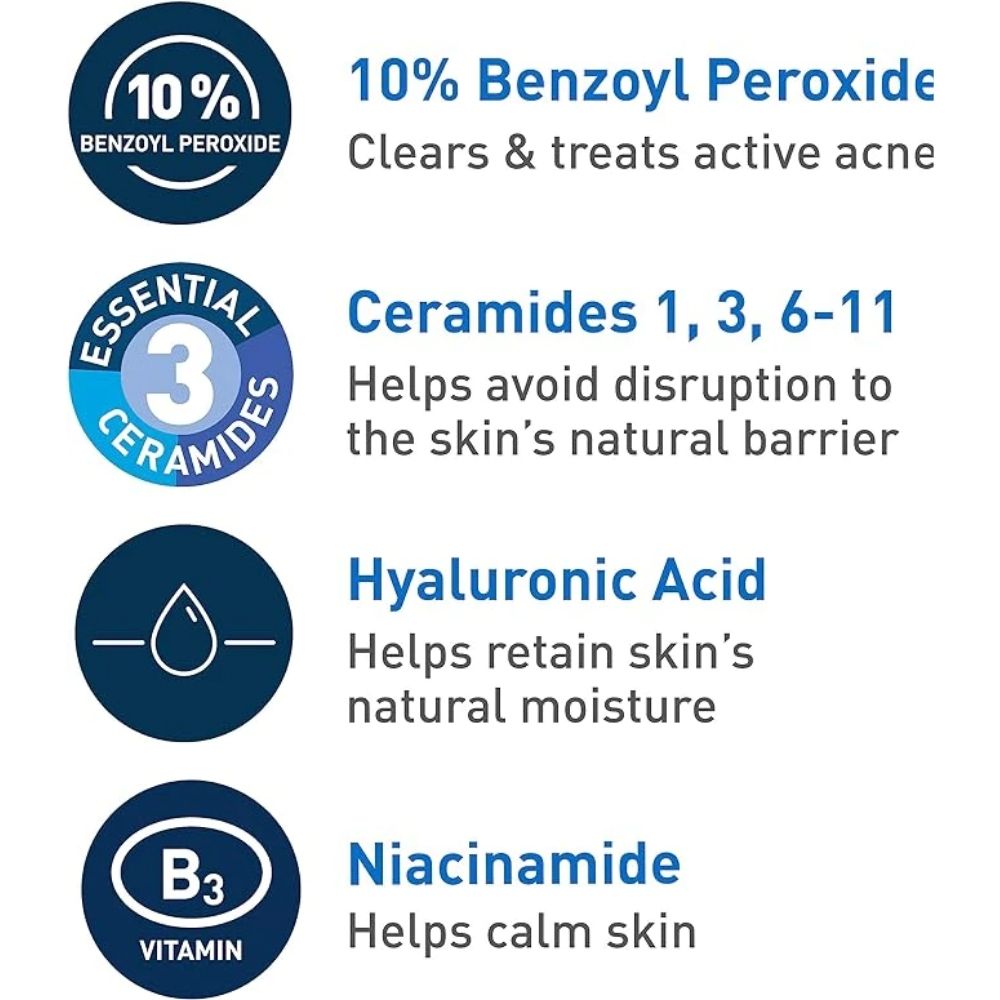 CeraVe Acne Foaming Cream Cleanser, 5 Fl Oz (Pack of 1) - Beauty Elegant