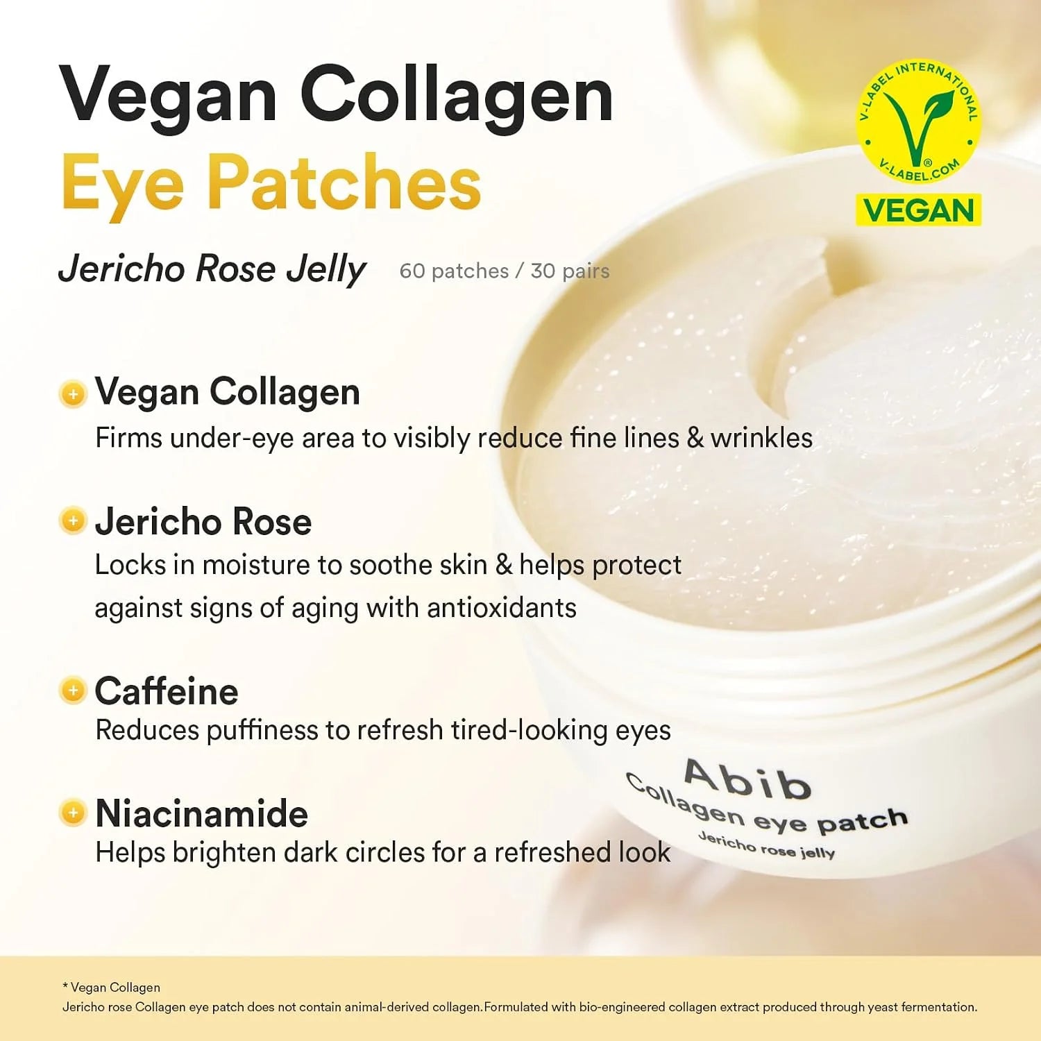 Abib Vegan Collagen Eye Patch Jericho Rose Jelly 60pcs