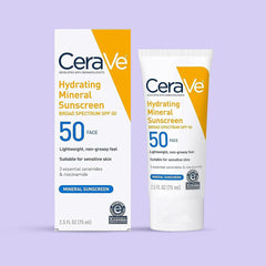 CeraVe Hydrating Sheer Sunscreen SPF 50 for Face and Body 75 mL