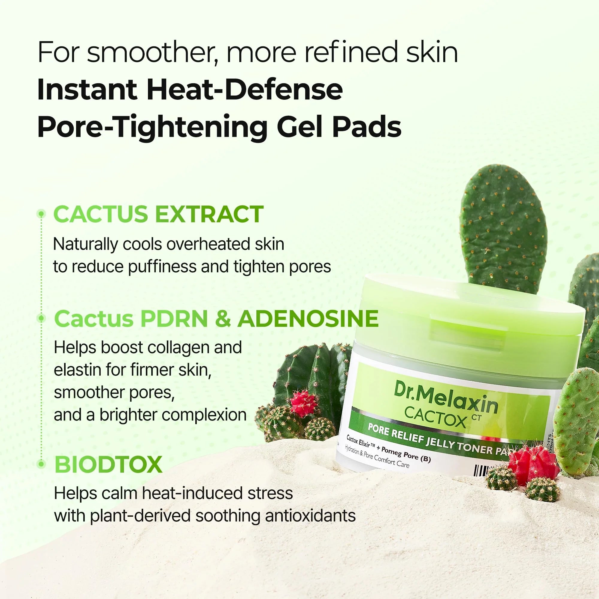 Dr. Melaxin CACTOX Pore Relief Jelly Toner Pads 60pcs