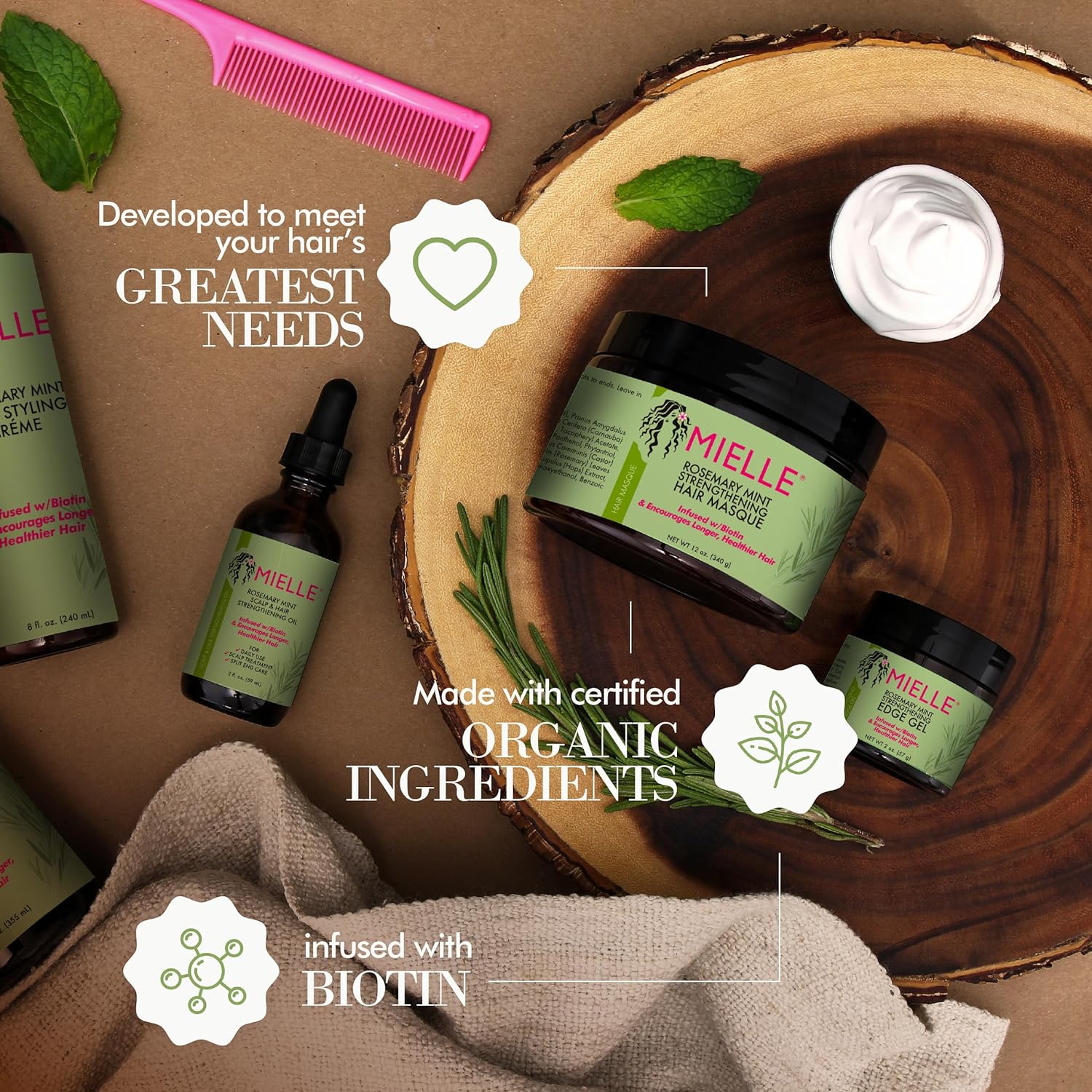 DEAL Rosemary Mint Organics Set Infused with Biotin (5 Pieces) - Beauty Elegant