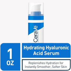 Cerave Hyaluronic Acid Serum for Face with Vitamin B5 and Ceramides, Hydrating Face Serum for Dry Skin, Fragrance Free, 1 Ounce - Beauty Elegant