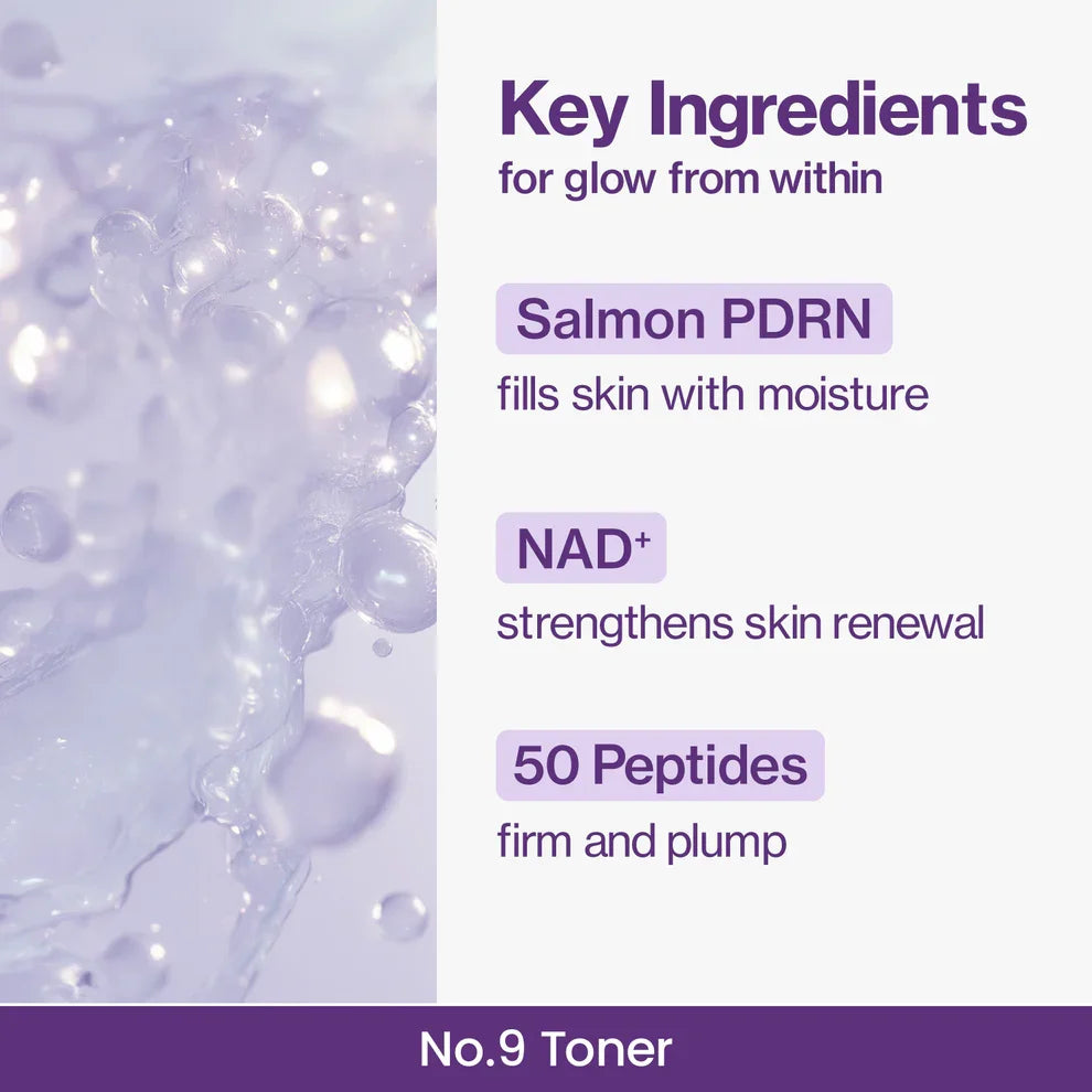 numbuzin No.9+ NAD+ PDRN Glow Boosting Toner 150 ml.